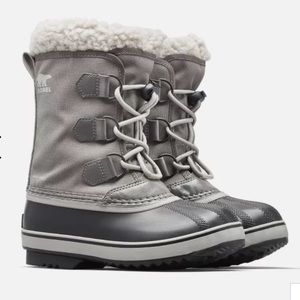 Sorel Kids Gray and Black Snow Boots
